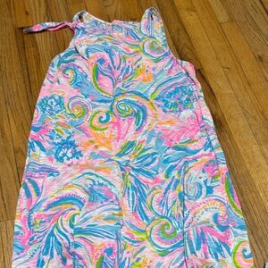 Lilly Pulitzer Pink and Blue Patterned sleeveless dress large